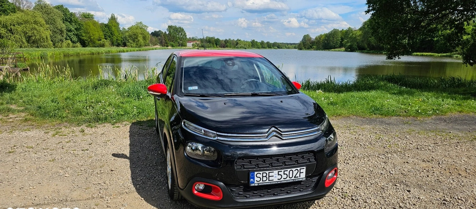 Citroen C3 cena 39900 przebieg: 77112, rok produkcji 2019 z Poręba małe 596